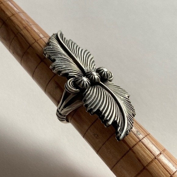 Sterling silver ring. Navajo Style, adjustable. 14 grams, statement ring - Picture 2 of 6
